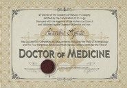 Hypatia's doctorate in The Art of Dishonored 2.