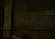 A graffiti found in the Rothwild Slaughterhouse.