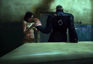 A City Watch Officer with a courtesan in the Steam Room.