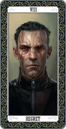 Daud's tarot card in the Dishonored Game of the Year Edition Tarot Deck.