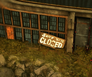 A closed business near Daud's hideout.