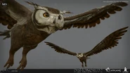 Render of an owl.