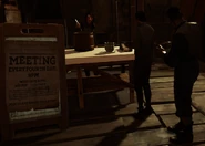 Lucia Pastor serving soup to some civilians.