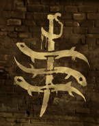 Dead Eels symbol graffiti.