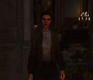 Civilian resembling Cecelia, sans cap, in Dishonored 2.