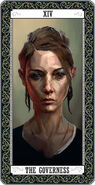 Callista's tarot card in the Dishonored Game of the Year Edition Tarot Deck.