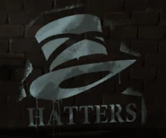 Hatters symbol graffiti.