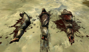 Callista, Wallace, and Lydia's corpses in high chaos.