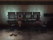 The makeup station in the courtesans' bathroom at the Golden Cat.