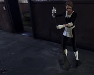 Lydia sweeps the floor at the Hound Pits.