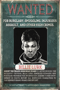 Billie's wanted poster if she has not been detected.