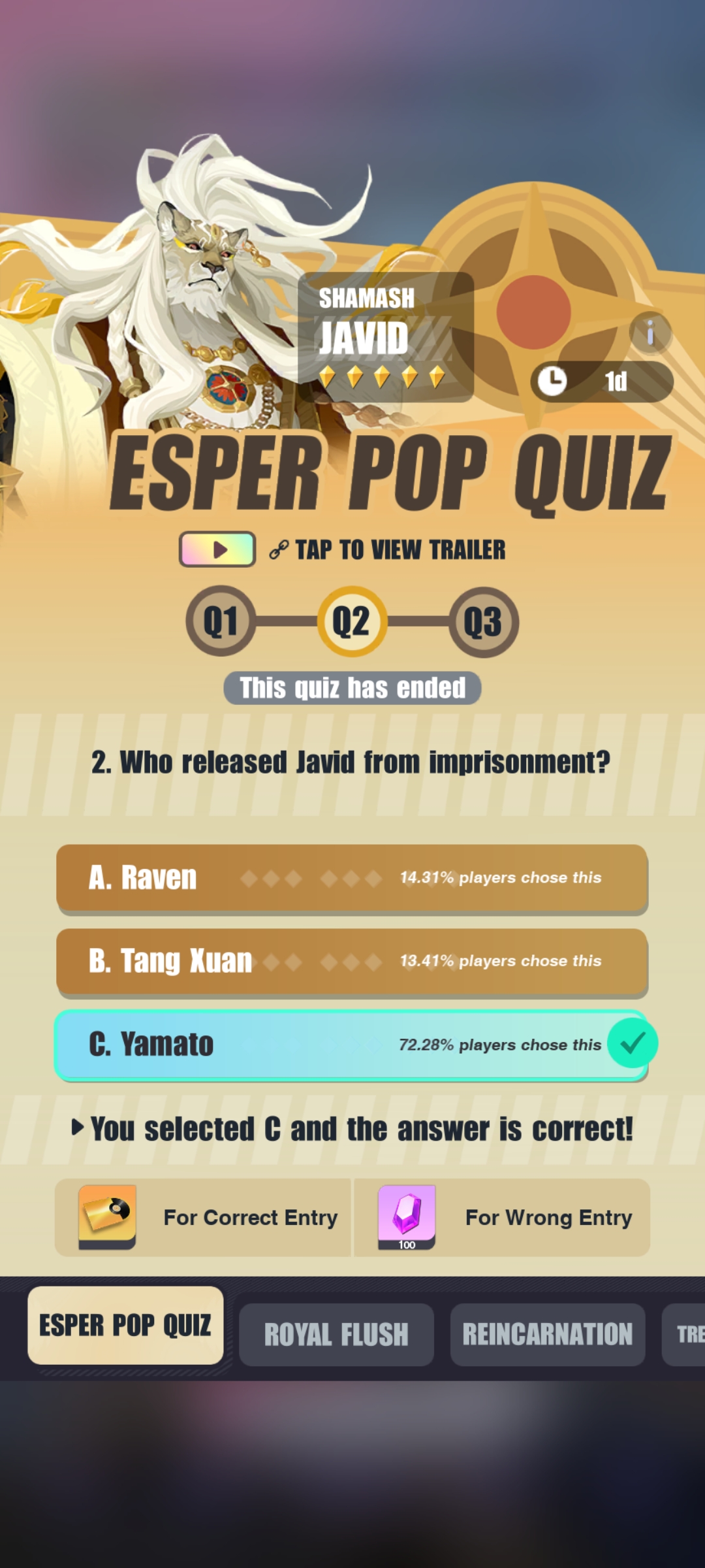 Esper Pop Quiz Dislyte Wiki Fandom