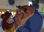 Belle and Beast gets worry at Newscastle Airport 2