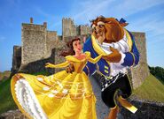 Belle and Beast enjoy with Castle