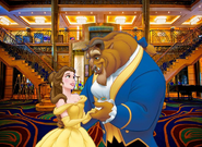 Belle and Beast at the Disney Cruise Line Lobby