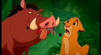 Pumbaa with Simba