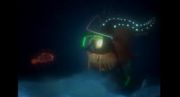 angler fish stuck in the mask