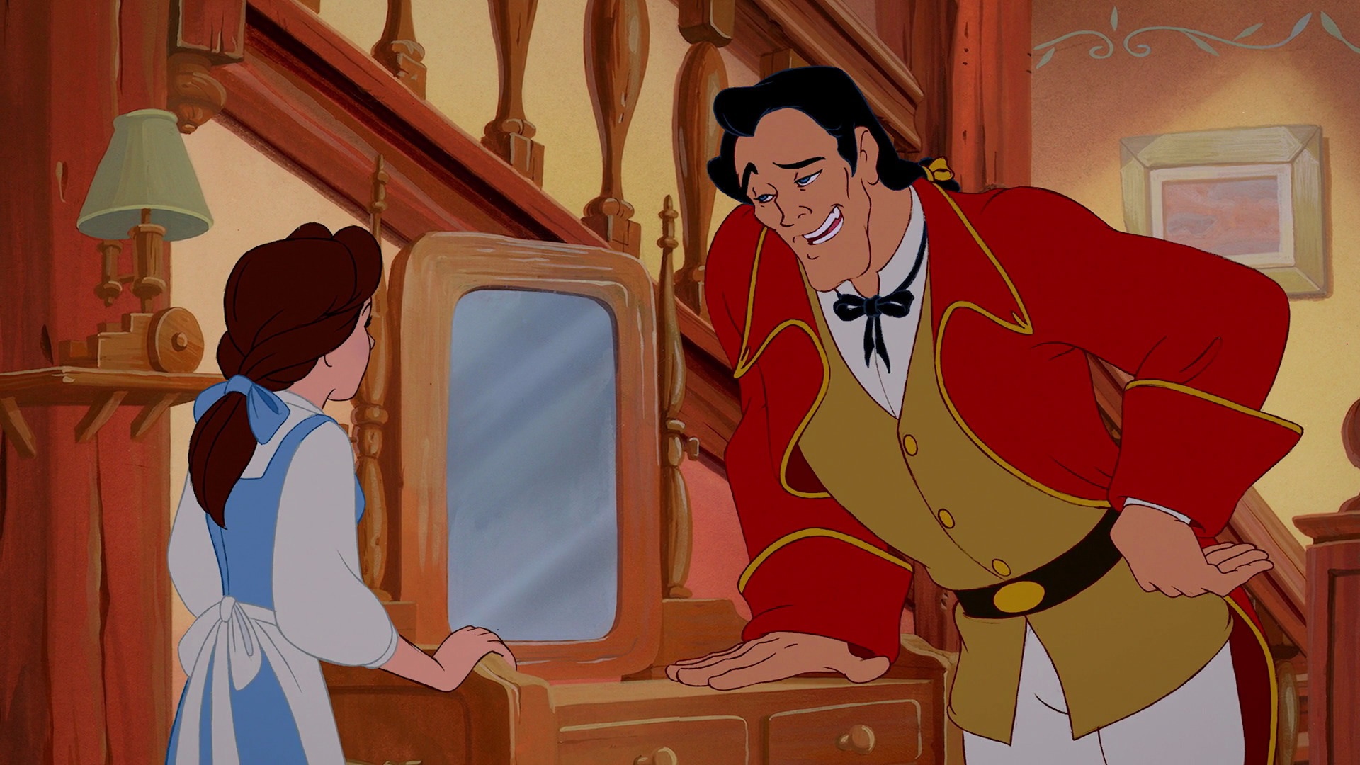 gaston disney hair