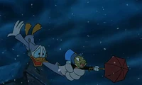 Jiminy as the ghost of Christmas past in Mickey's Christmas Carol