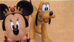 Minnie with Pluto in Kingdom Hearts Birth by Sleep