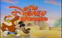 The title card for The Disney Afternoon, featuring  and .