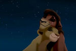 Kiara leaning against Kovu