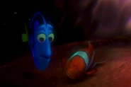 Dory teaches Marlin to be less protective of Nemo