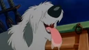 Max pants and slobbers while Ariel and Scuttle watch.