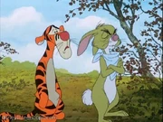 Rabbit scolding Tigger, when he believes Eeyore being bounced into the river was Tigger's fault.