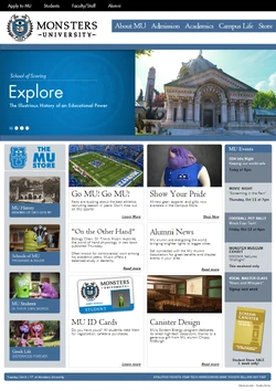 Webseite monsters university