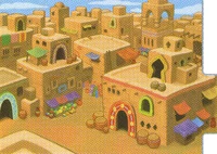 Concept art of an Agrabah room in Castle Oblivion