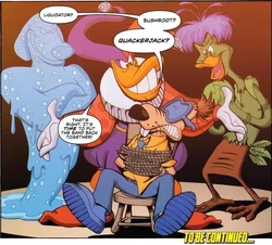 Quackerjack reunites with his comrades in the first issue of the Darkwing Duck comic book.