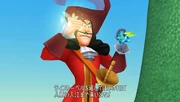 Captain Hook hold Tinker Bell and a stooting star in Kingdom Hearts Birth by Sleep