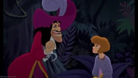 Captain Hook With Jane In Return to Never Land