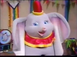 Dumbo the pre-teenager in Dumbo's Circus.