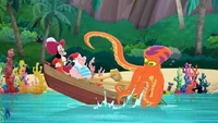 Captain Hook with Mr. Smee and the Octopus