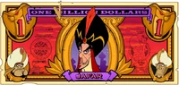 Jafar's One Villain dollar bill