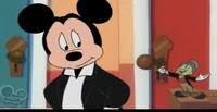 Jiminy with Mickey in House of Mouse