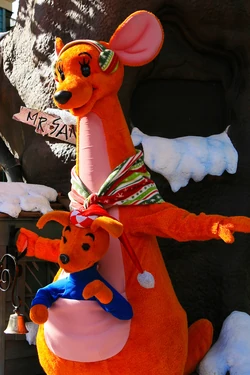 Kanga and Roo in a Disney Park appearance.