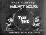 Minnie with Mickey in the Mickey Mouse cartoon closing used from 1928 to 1930