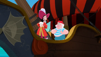 Hook and smee aboard the Jolly Roger