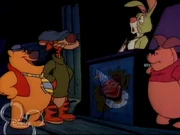 Rabbit with the toy villains