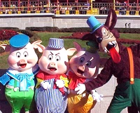 Big Bad Wolf with the pigs at one of the Disney Parks
