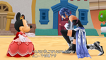 Minnie and Aqua in Kingdom Hearts Birth by Sleep
