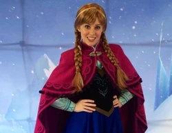 Anna, posing for a photo at Disney's Hollywood Studios.