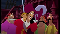 Captain Hook: "Godd heavens Run Run for you lifes. It's a Little girl."