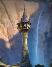 Rapunzel is hidden in a tower far from the castle for 18 years.