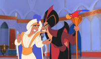 Jafar meets Aladdin disguised as Prince Ali Ababwa