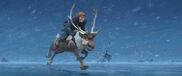 Kristoff riding Sven