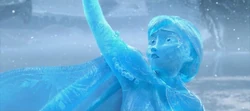 Anna's frozen body.